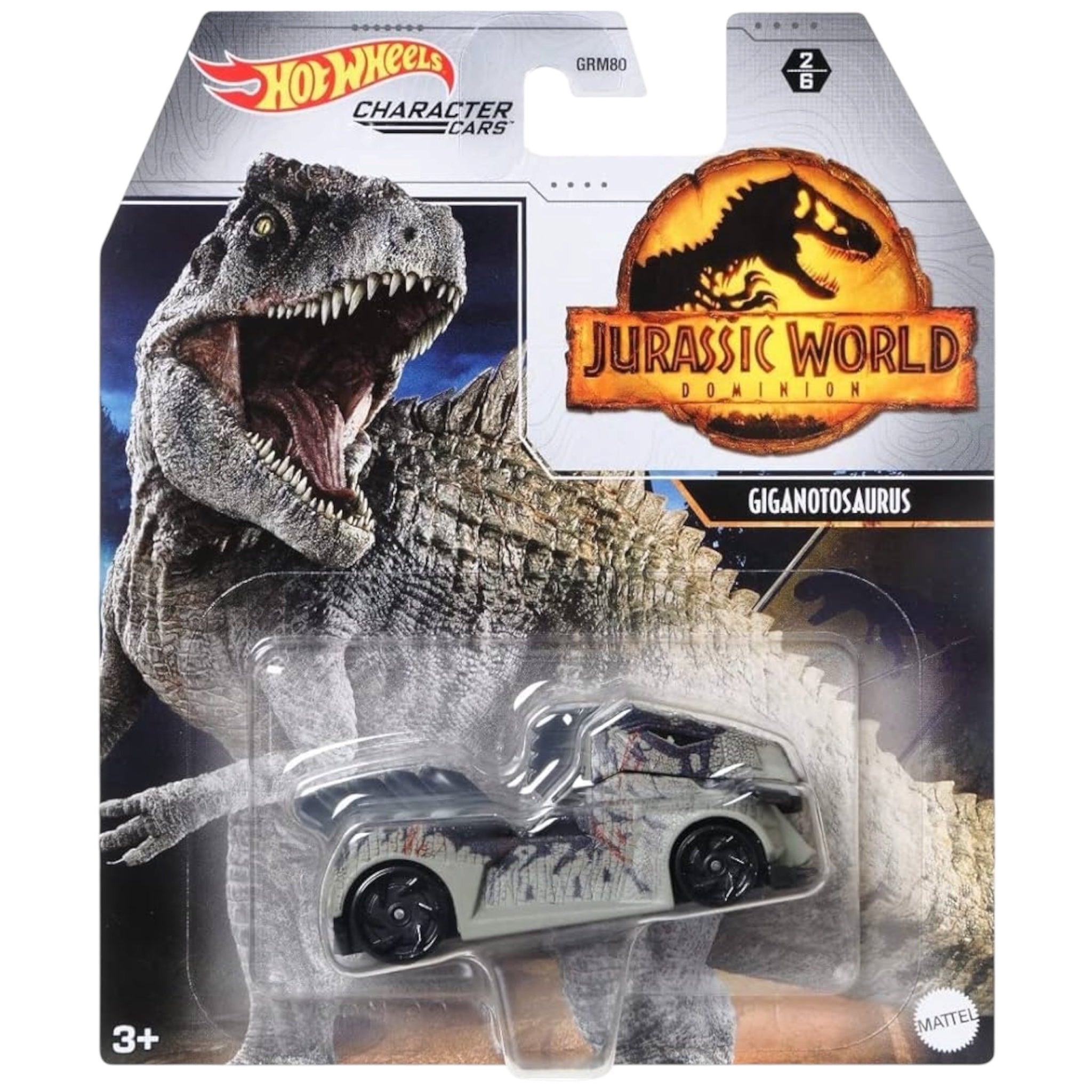 Mattel Jurassic World Hot Wheels Veicolo Dominion Giganotosaurus