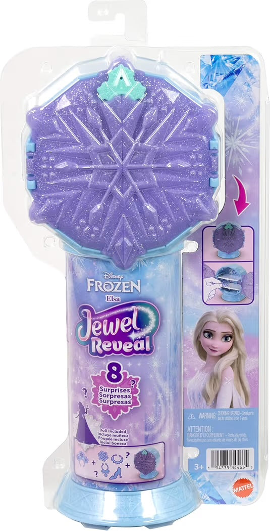 Mattel Frozen Elsa Jewel Reveal bambola con 9 accessori