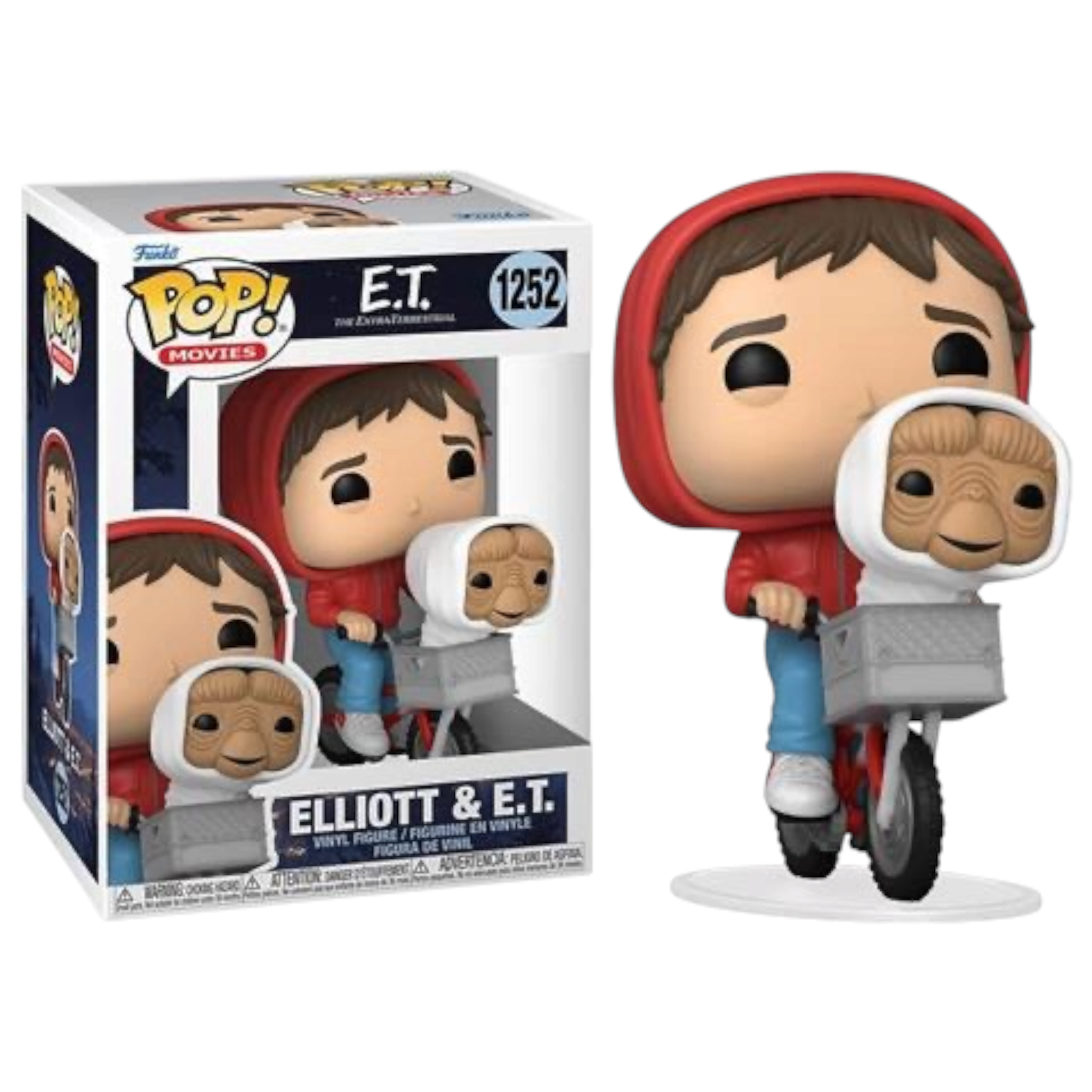 Funko Pop Movies ET Elliot With ET in Bike Basket - E.T. The Extra Terrestrial - 1252