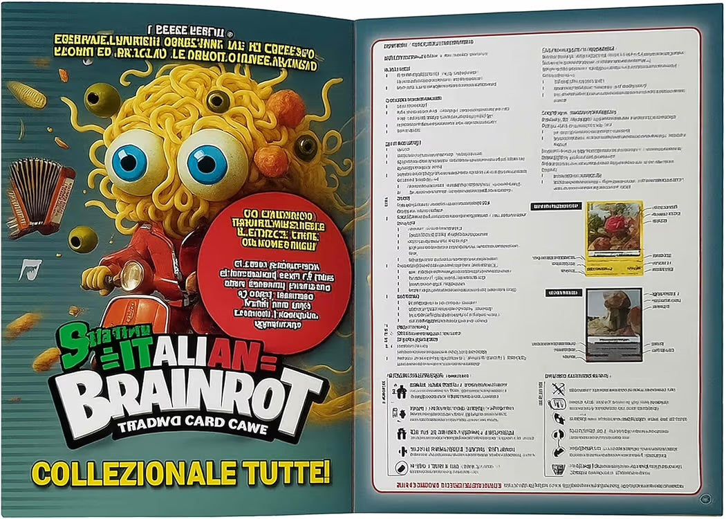 Skifidol Italian Brainrot Album Carte Collezionabili con 1 Bustina da 7 Cards Universo Psichedelico Trading Card Game