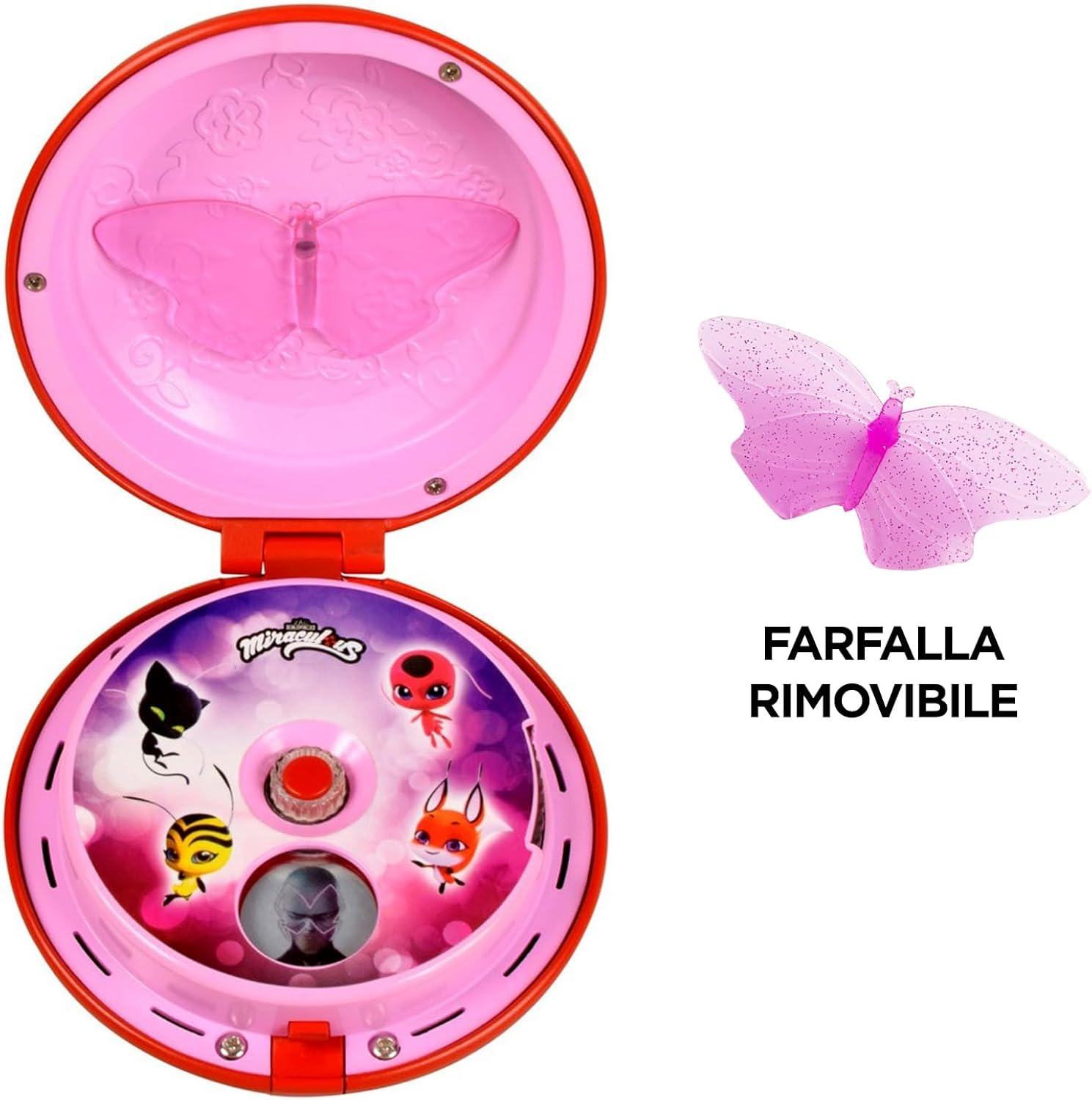 BANDAI Miraculous Yoyo Telefono magico con suoni e luminoso di Ladybug - Accessorio di role play per travestirsi da Ladybug