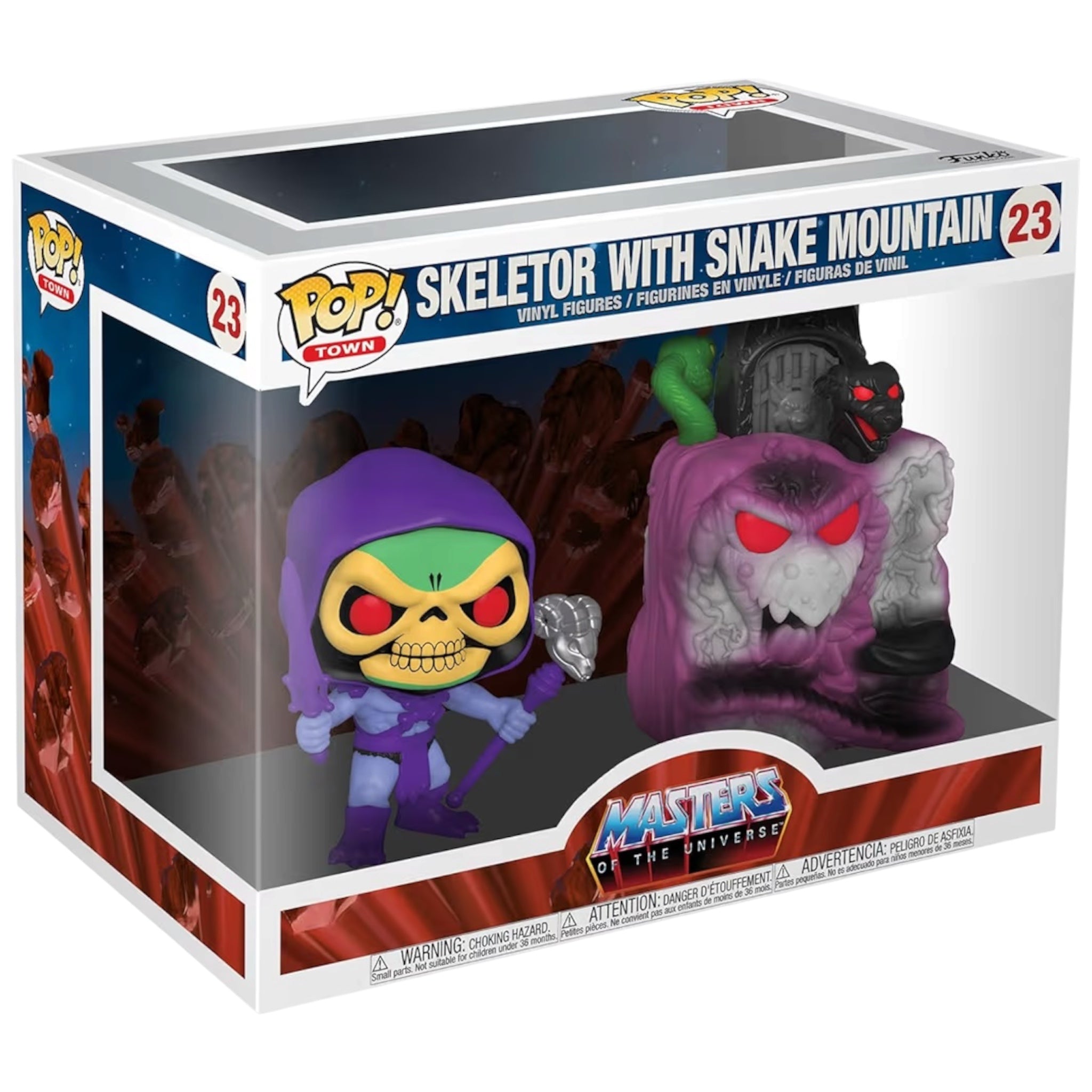 Funko Pop Town Masters Of The Universe Skeletor con Snake Mountain 23 Dominators Of The Universe