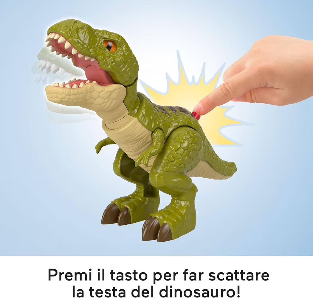 Fisher-Price Imaginext Jurassic World La Rinascita T-Rex dinosauro 20 cm