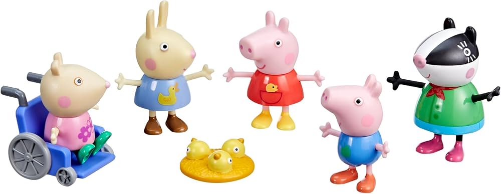 Hasbro Peppa Pig Peppa's Farm Friends Set Gioco 5 Personaggi Playset Fattoria
