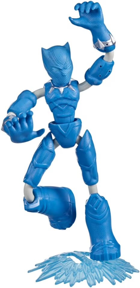 Hasbro Marvel Avengers Bend and Flex Missions Black Panther Ice Mission action figure pieghevole da 15 cm