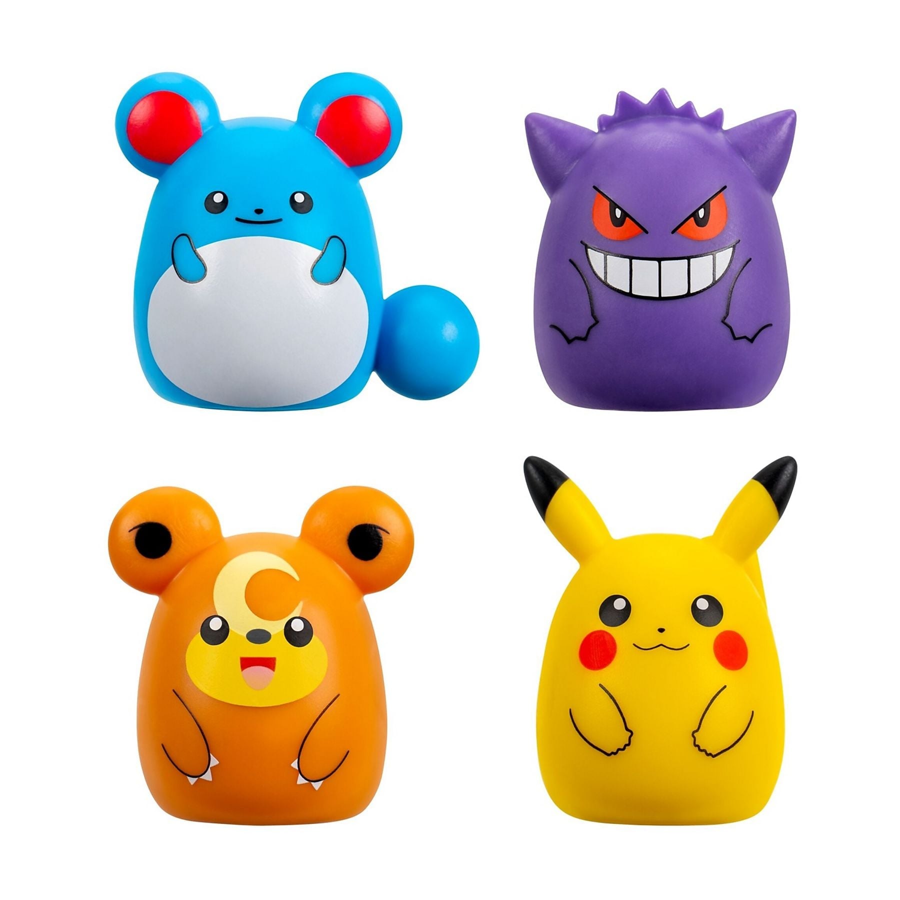 Pokémon Squish-a-longs Serie 1 Set di 4 Mini-Squish Action Figure Squishmallows