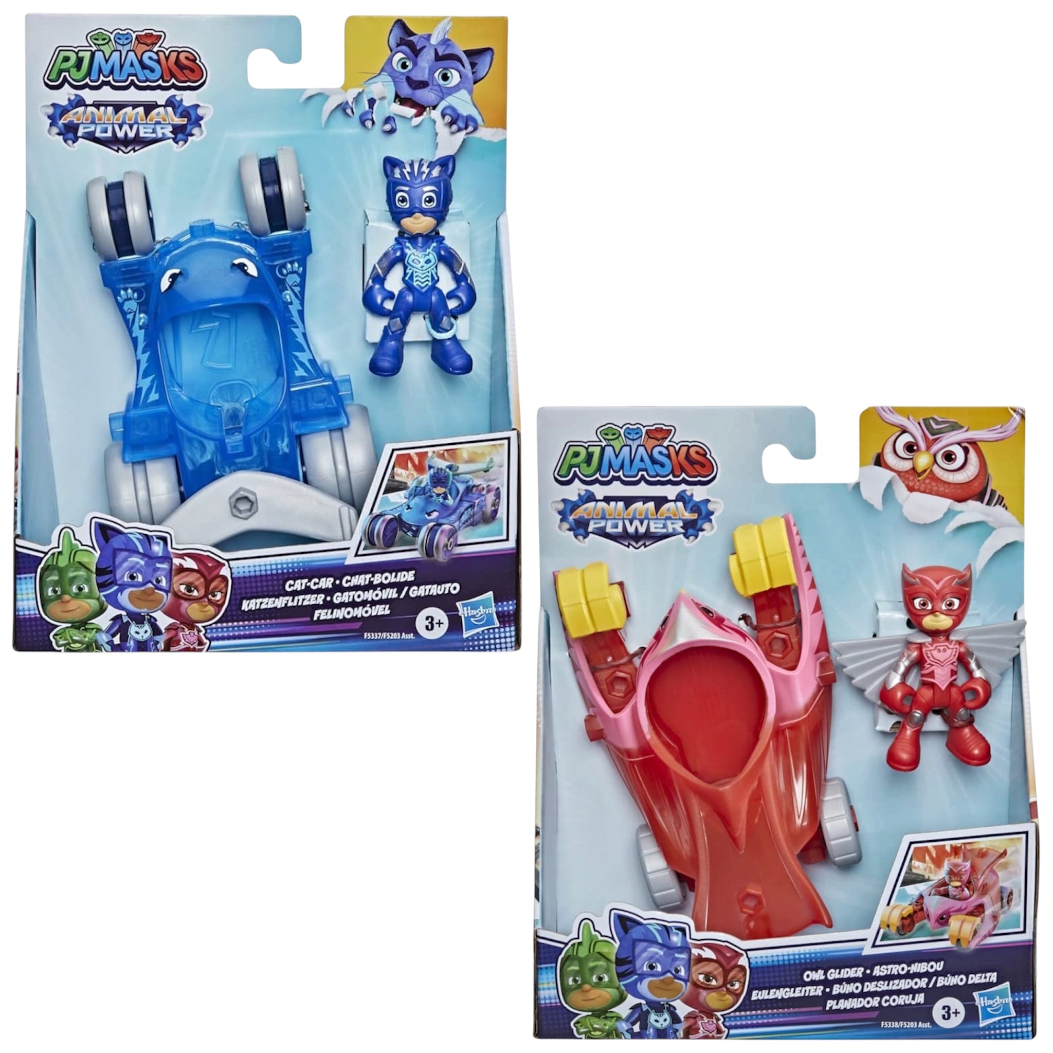 Hasbro PJ Masks Animal Power Gatto boy e Gufetta Action Figure