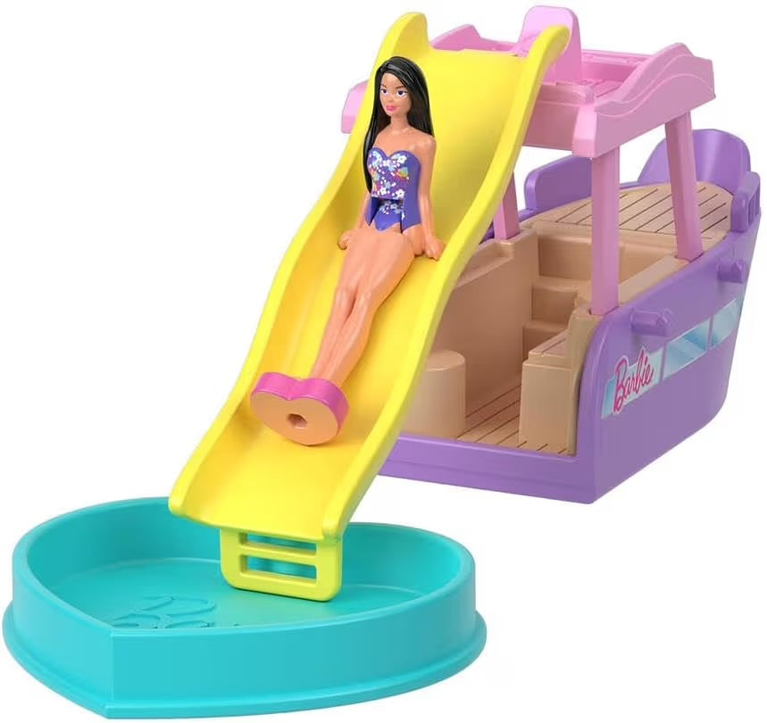 Mattel Barbie Mini BarbieLand Barca dei Sogni HYF41 con Mini Bambola e Veicolo