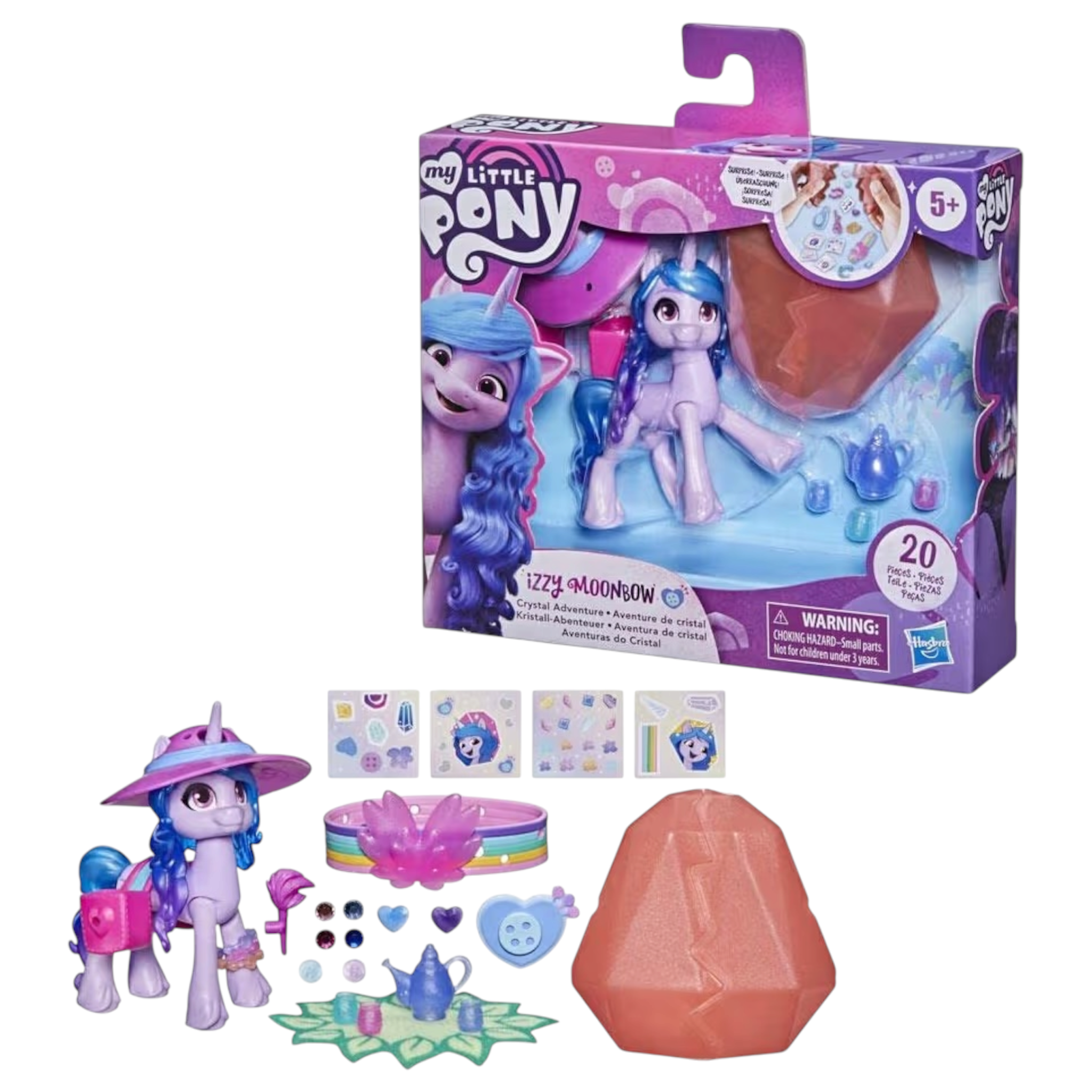 Hasbro My Little Pony Izzy Moonbow Avventura in Cristallo Personaggio 7,5 cm