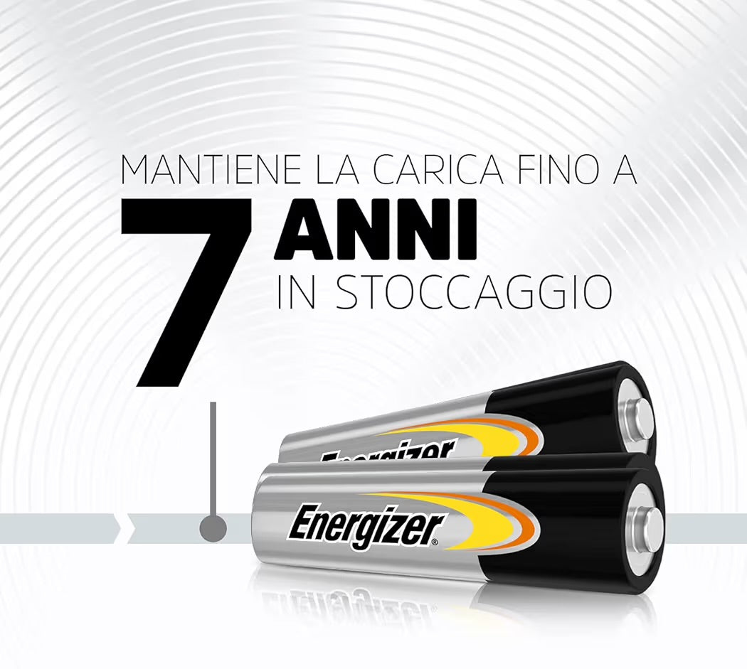 Batterie AAA alcaline energizer alkaline power 16 pezzi