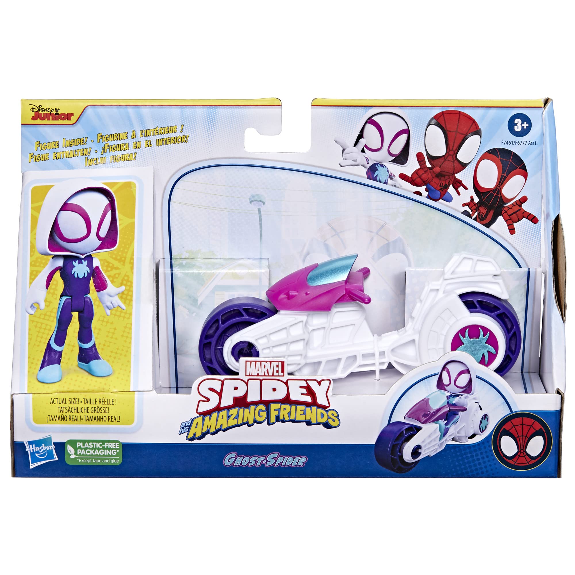 Hasbro Spidey and Friends Motocicletta con personaggio Ghost Spider