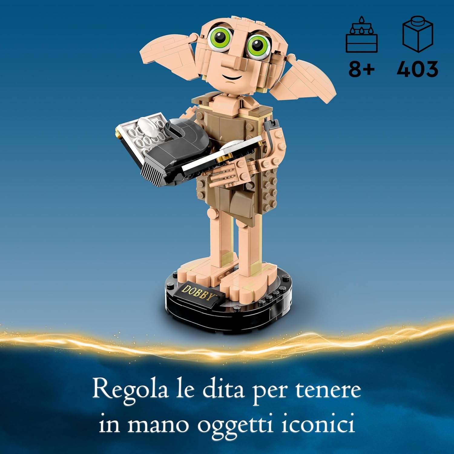 LEGO Harry Potter Dobby l'Elfo Domestico, Idea Regalo per Fan Modello Snodabile di Personaggio Iconico da Collezione 76421