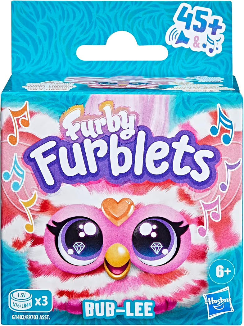 Hasbro Furby Furblets Bub-Lee – Peluche Interattivo Mini con Clip Portachiavi 6+ Anni