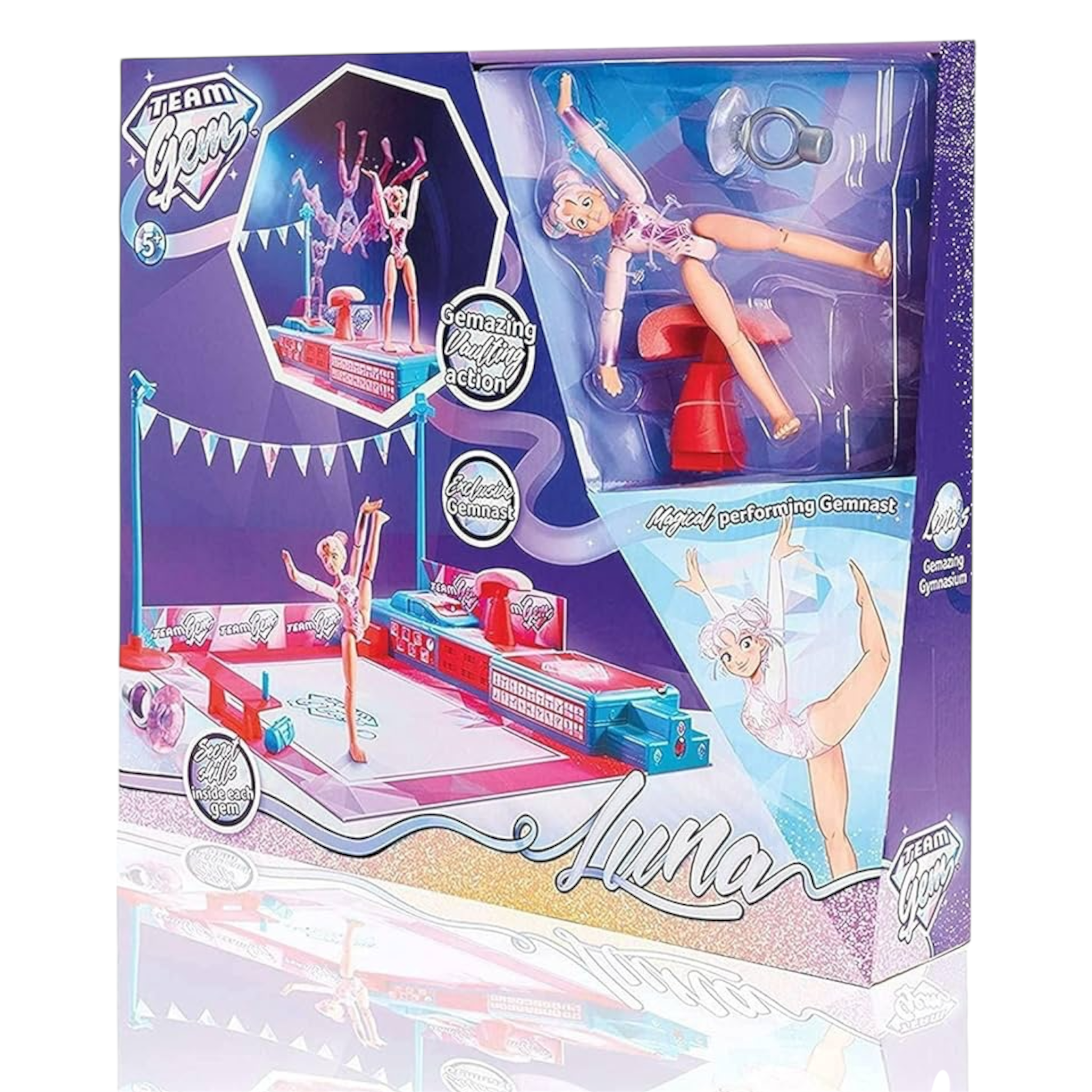 Grandi Giochi Team Gem Arena Playset con Ginnasta