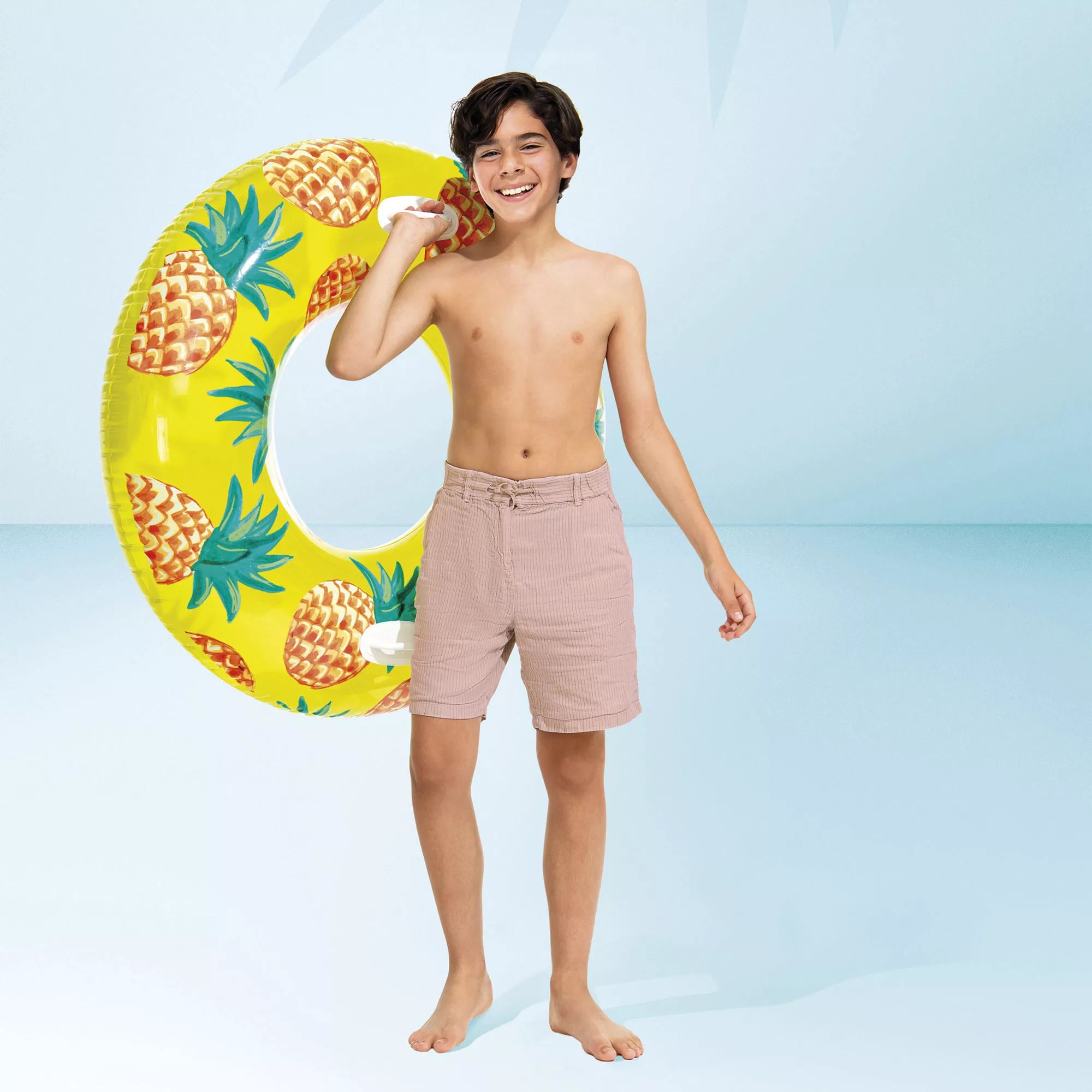 Intex Ciambella Gonfiabile Mare, Piscina e Relax Estivo Tropicale con Maniglie Multicolore 107 cm