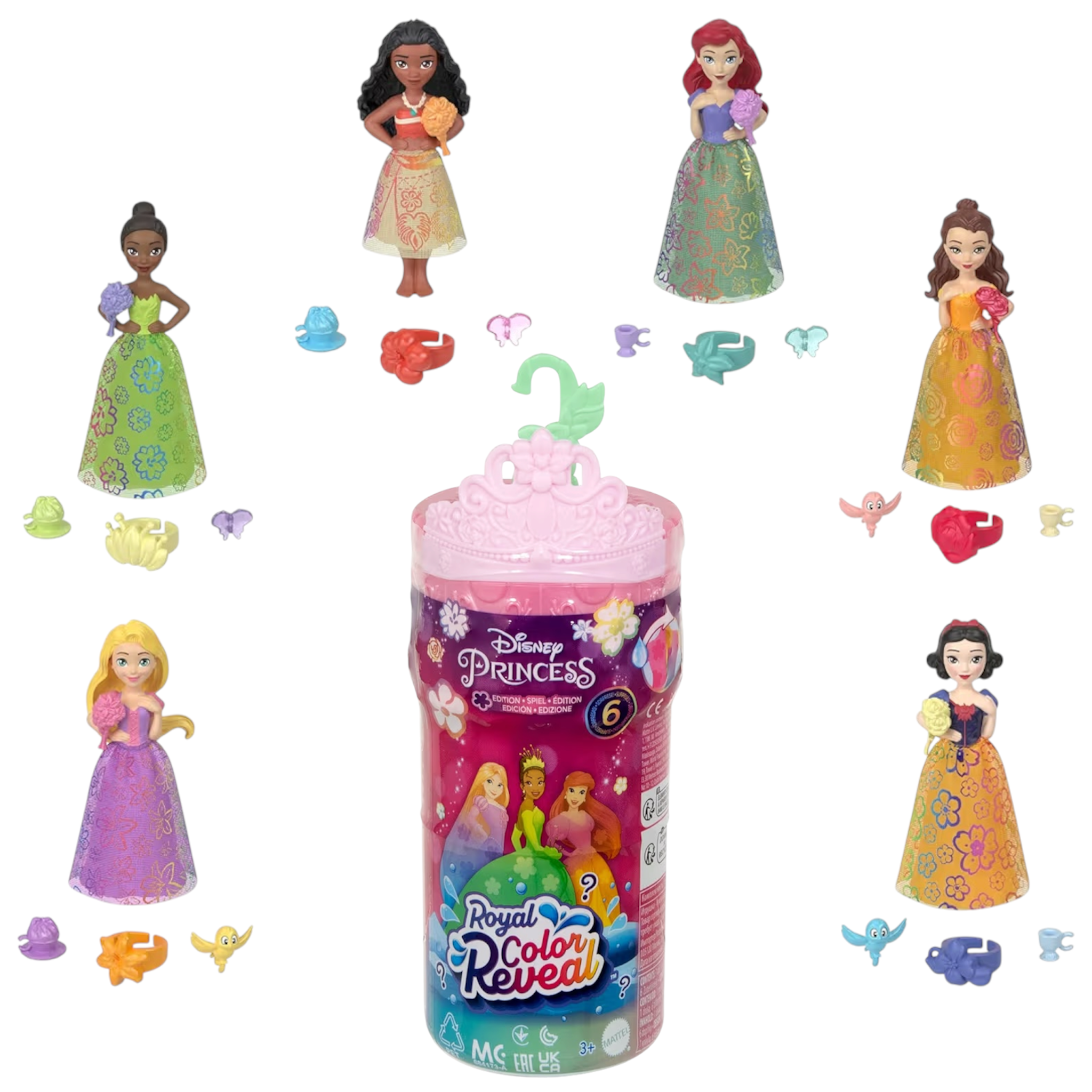 Mattel Disney Princess Royal Color Reveal Bambola Sorpresa