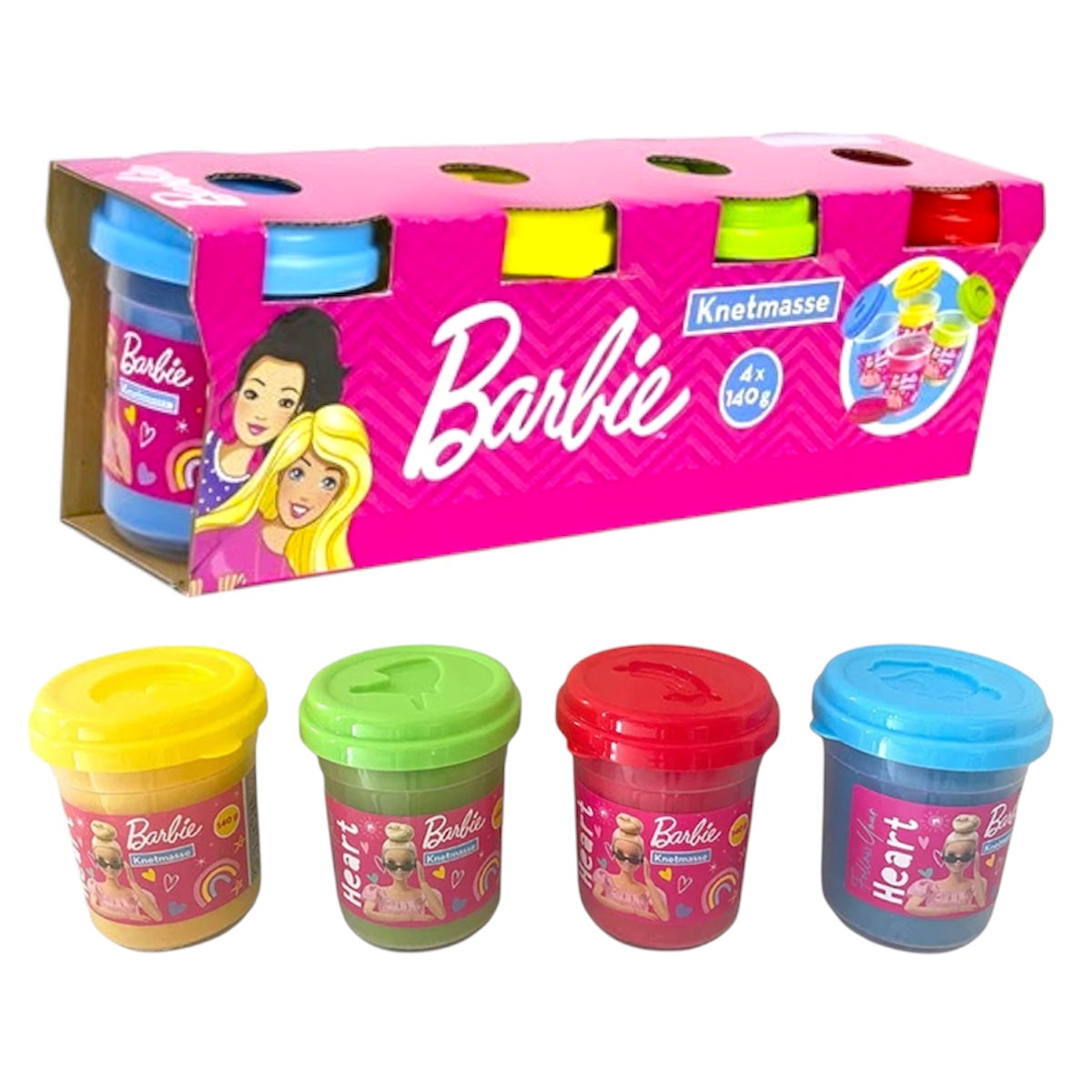 Barbie Plastilina 4 Barattoli da 140g