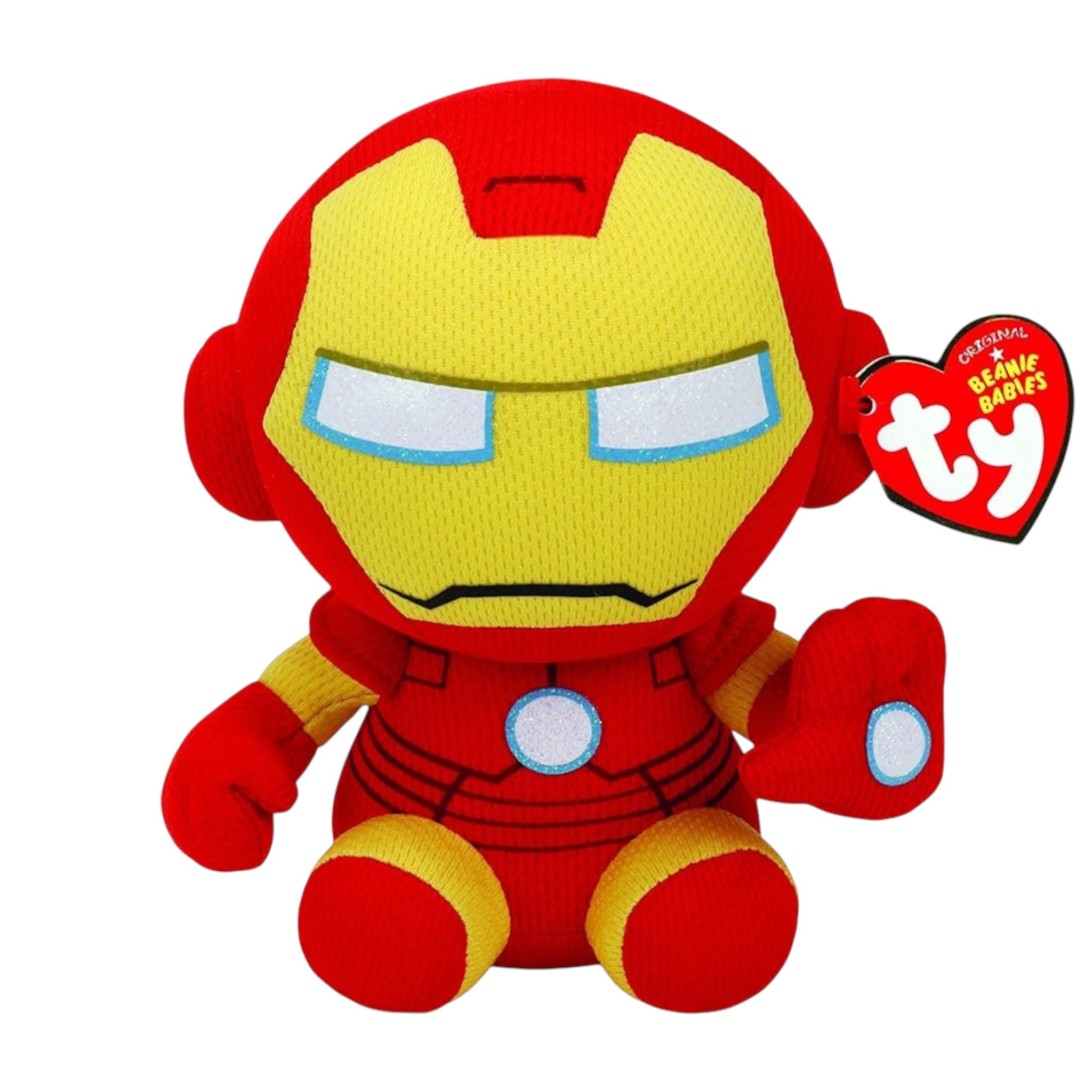 Ty Iron Man Collezione Marvel in Versione Floppy Morbido Peluche da Collezionare 20 cm