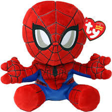 Ty - Peluche 20cm Marvel, Spiderman