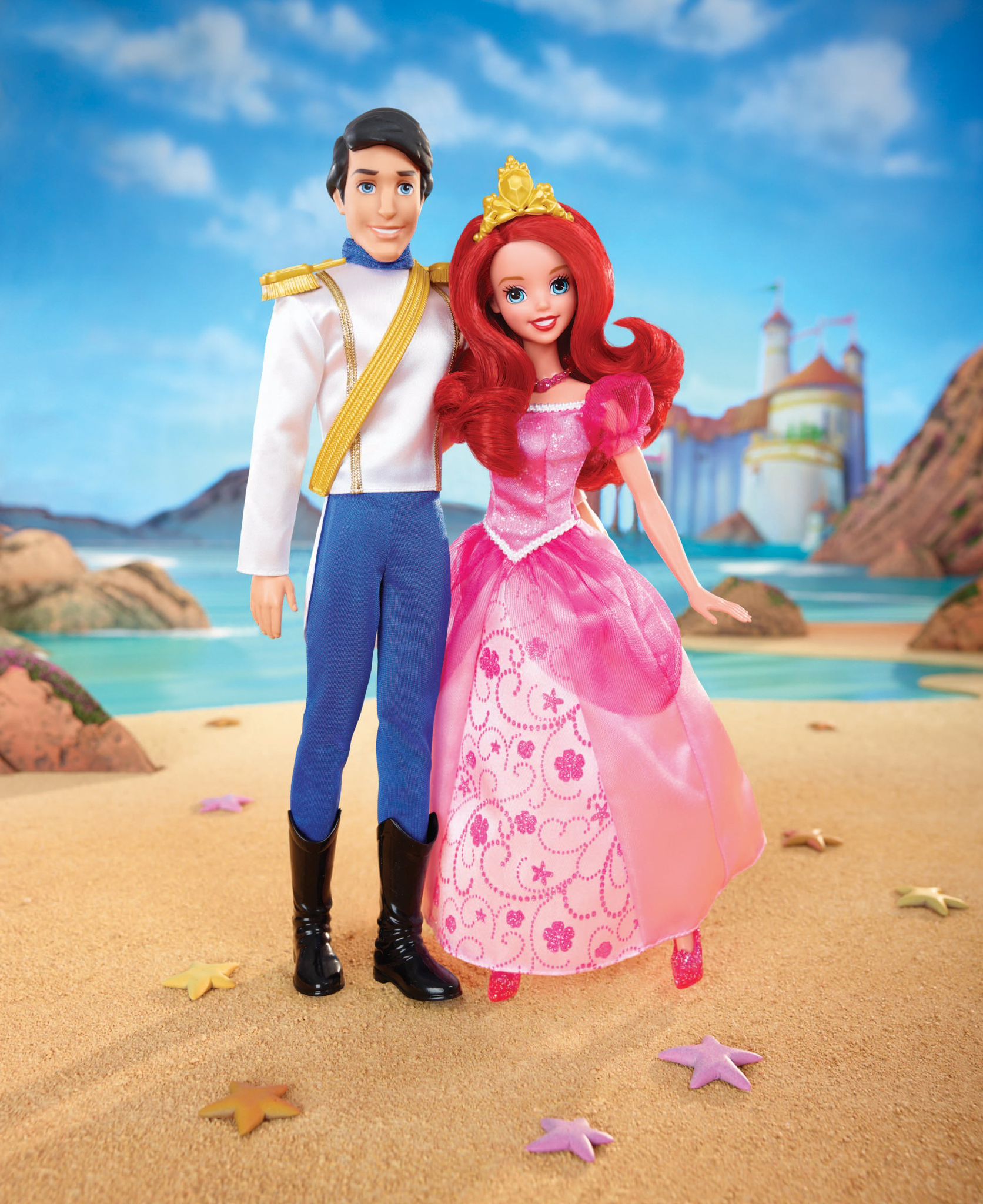 Mattel Disney Princess Ariel ed Erik, set di 2 bambole
