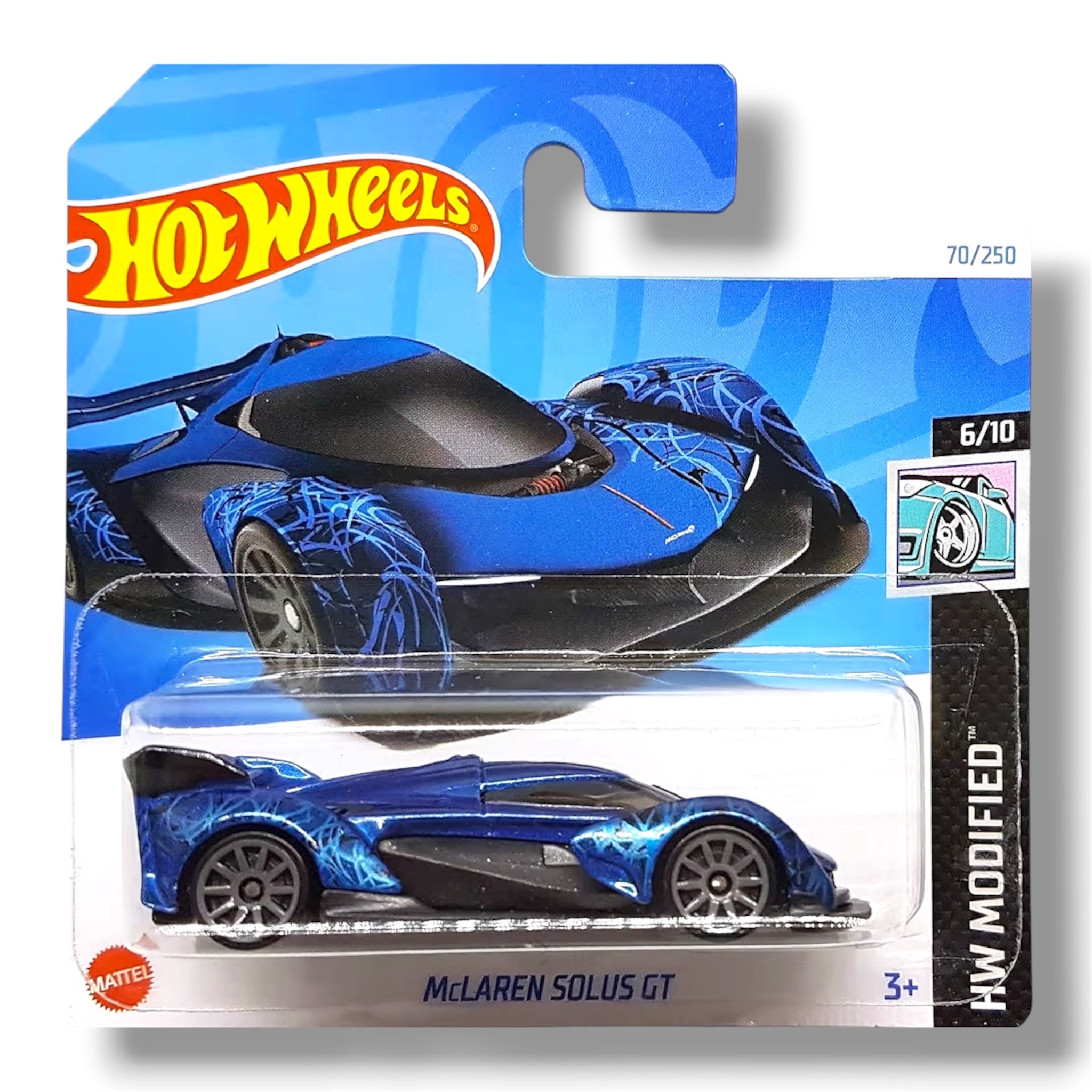 Mattel Hot Wheels McLaren Solus GT HW Modified 6/10 HTB68 Short Card Single Seater Hypercar