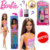 Mattel Barbie Beach Castana e Mini BarbieLand Fashionistas 3,8 cm a Sorpresa nel Rossetto