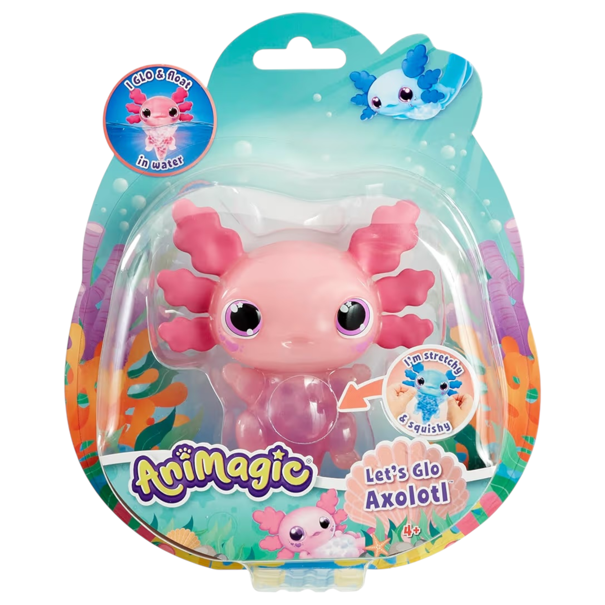 Goliath Animagic Let's Go Axolotl Animale Illuminato Rosa