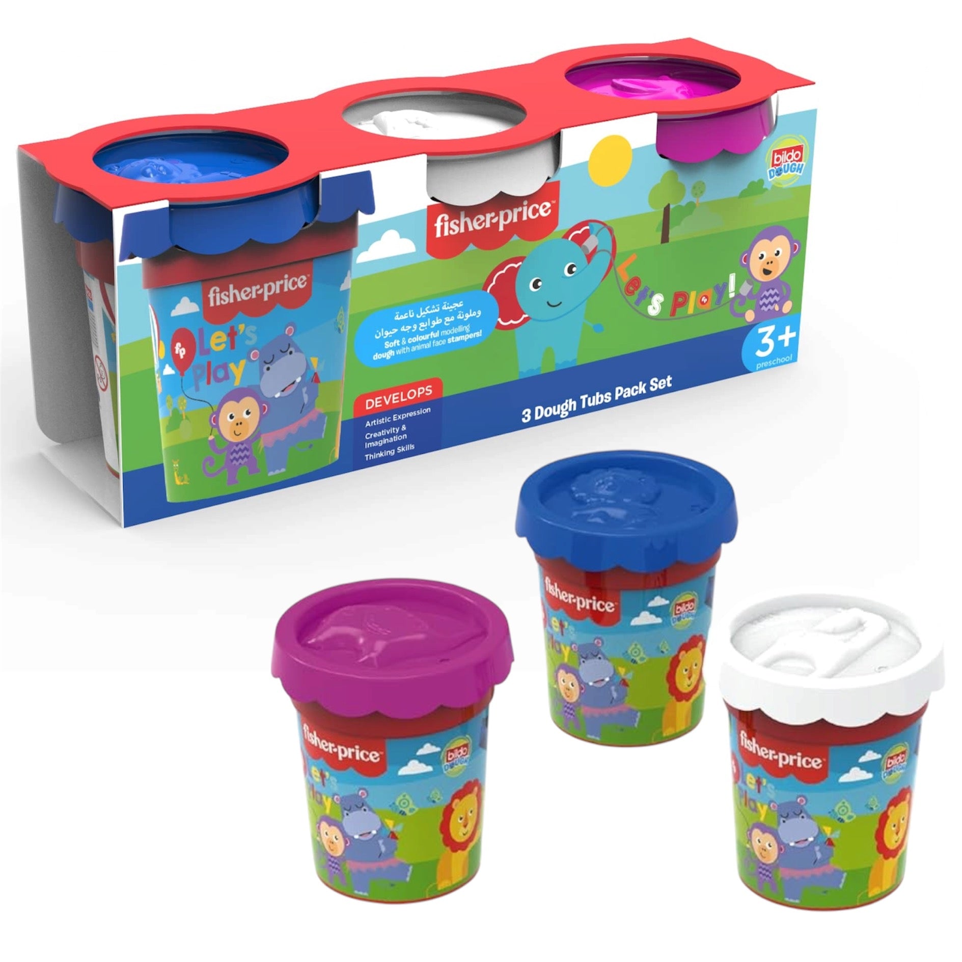 Fisher-Price Plastilina 3 Vasetti da 110g