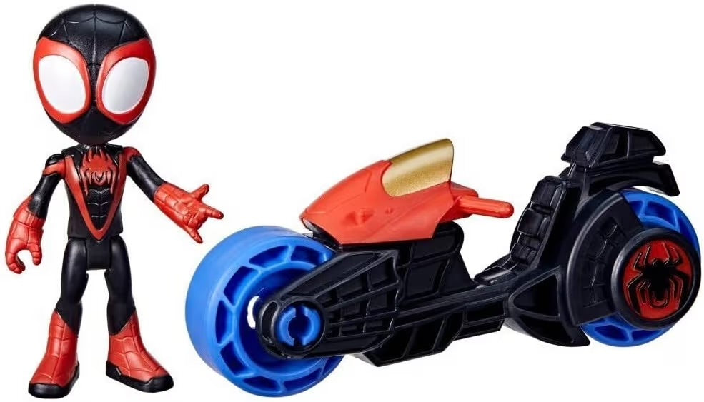Hasbro Marvel Miles Morales Spider-Man con Motocicletta Giocattolo