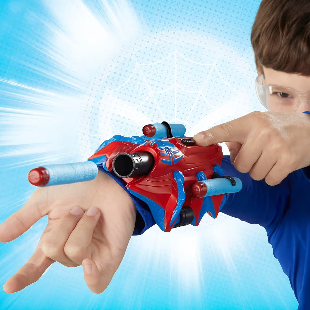Marvel Nerf Spider-Man Thwip-Tech Blaster Include 3 dardi lancia ragnatele