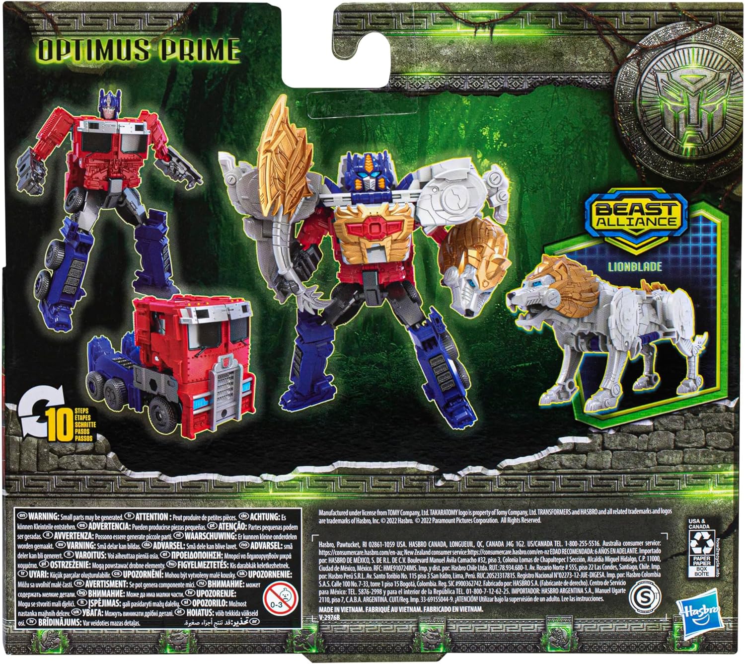 Hasbro Transformers Rise of the Beasts Optimus Prime Lionblade Combiner 2 Pack