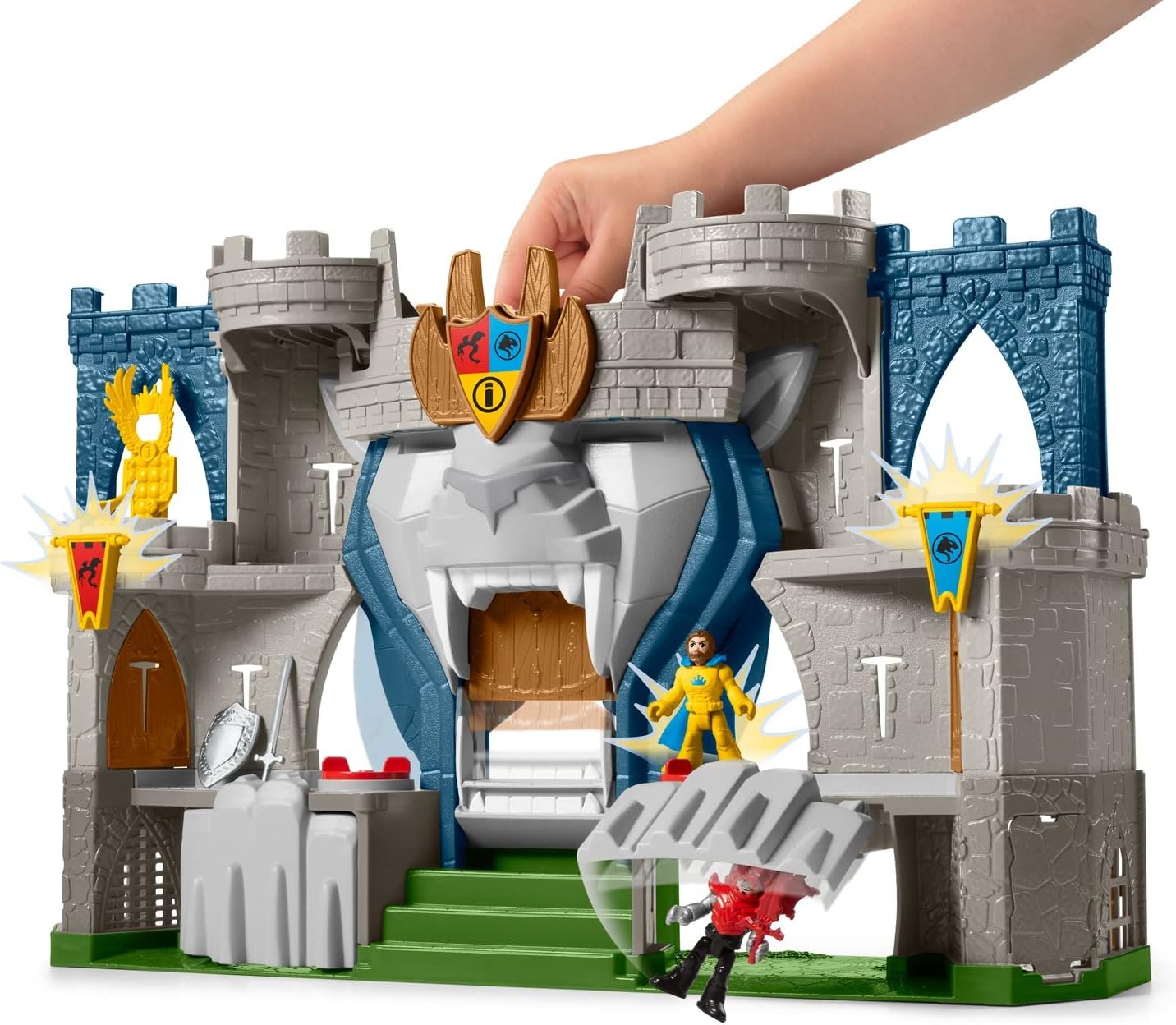 Fisher-Price Imaginext Castello del Leone HCG45 Playset Medievale con Personaggi Torre e Prigione Giocattolo 3+ Anni