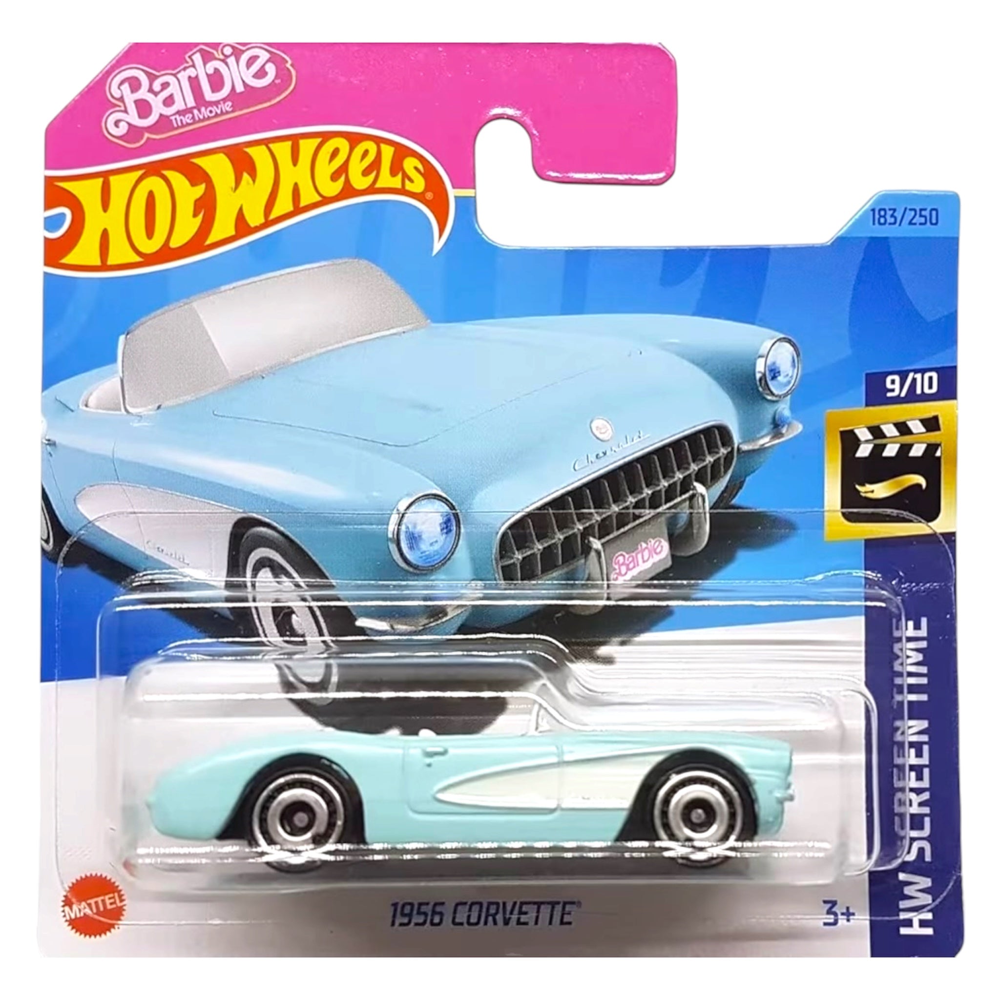 Mattel Hot Wheels 1956 Corvette 2023 Barbie The Movie HW Screen Time 9/10 HKK87 – Modellino Auto