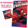 Telo mare SPIDER-MAN 140 x 70 cm asciugamano in microfibra con sacca scarpe per bambini piscina spiaggia