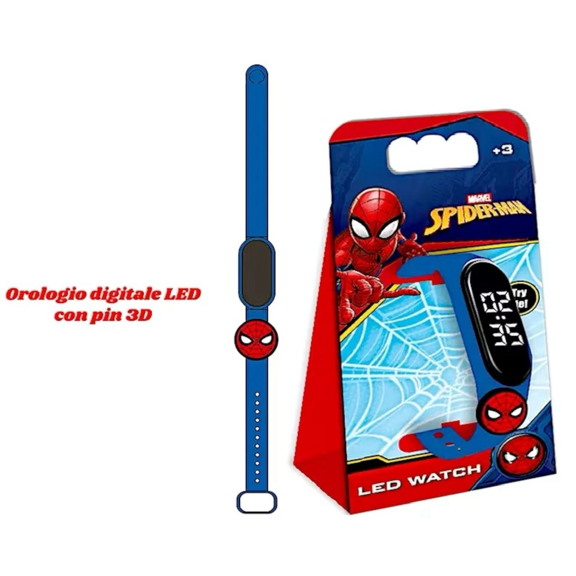 Orologio digitale per Bambini Led Spider-Man