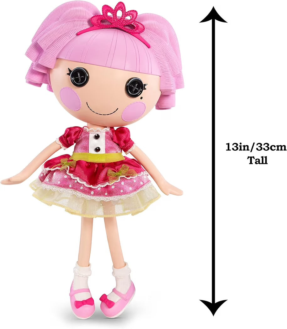Lalaloopsy Jewel Sparkles 33cm con gatto persiano principessa con vestito rosa intercambiabile e scarpe