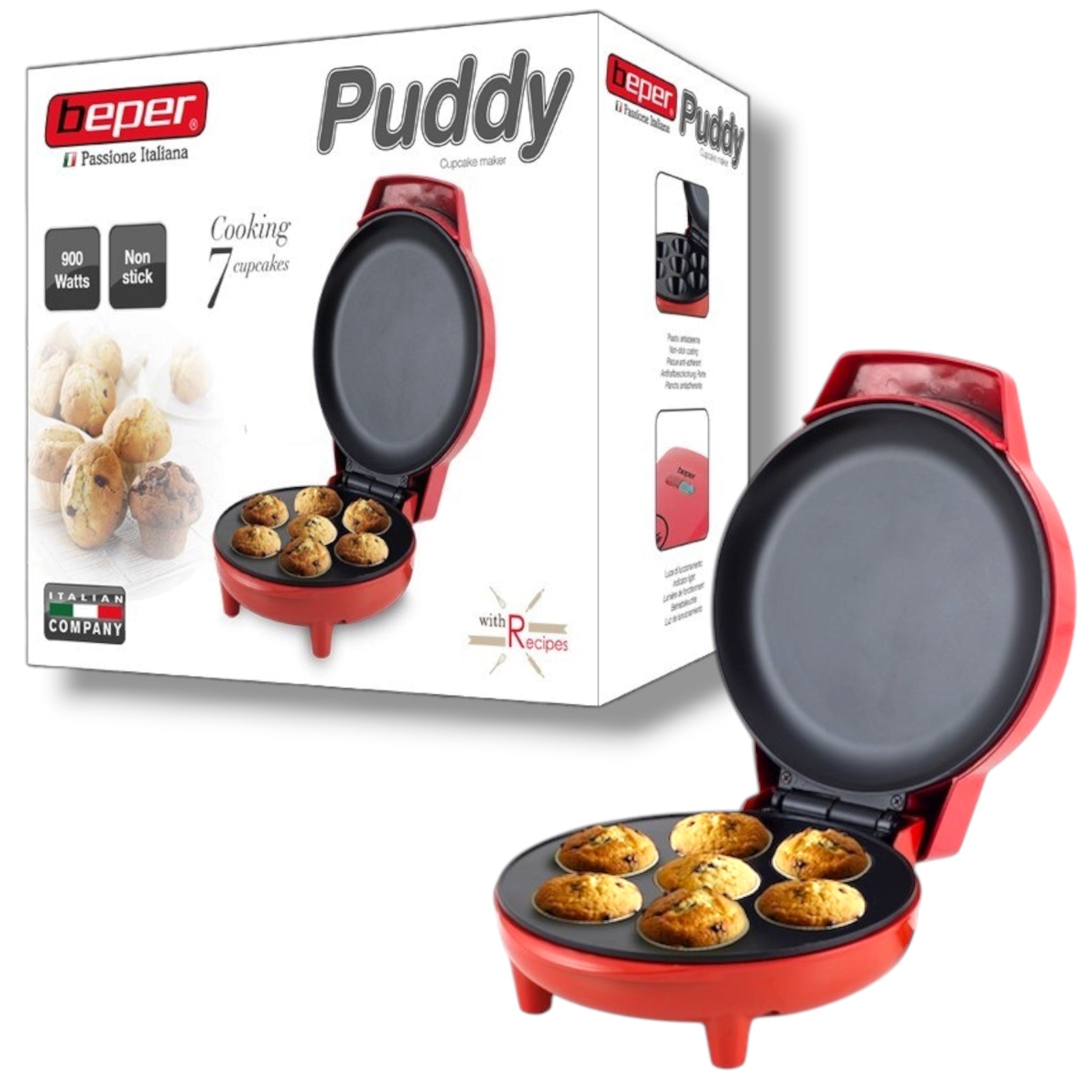 Piastra per Cupcake elettrica Puddy Beper 900W