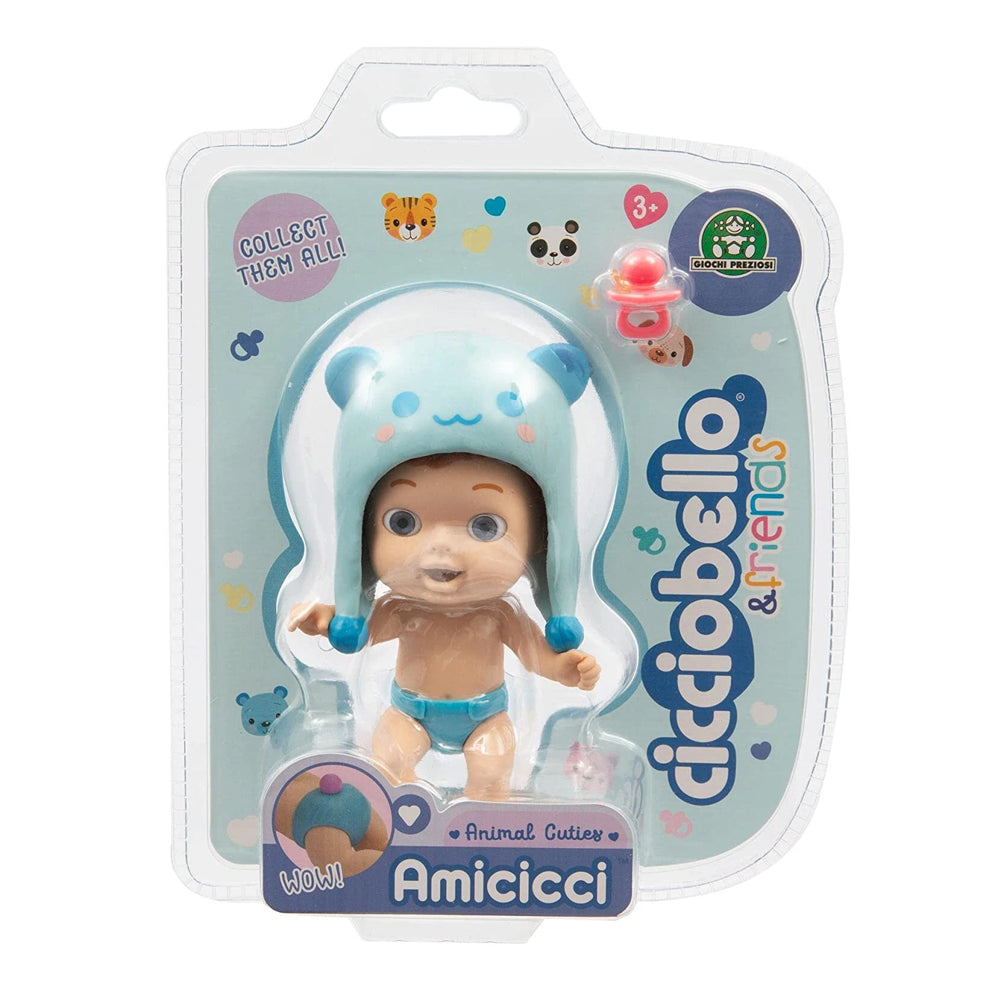 Giochi Preziosi Cicciobello Amicicci animal cuties - Boy Bear Mini Personaggio con cappellino da animaletto