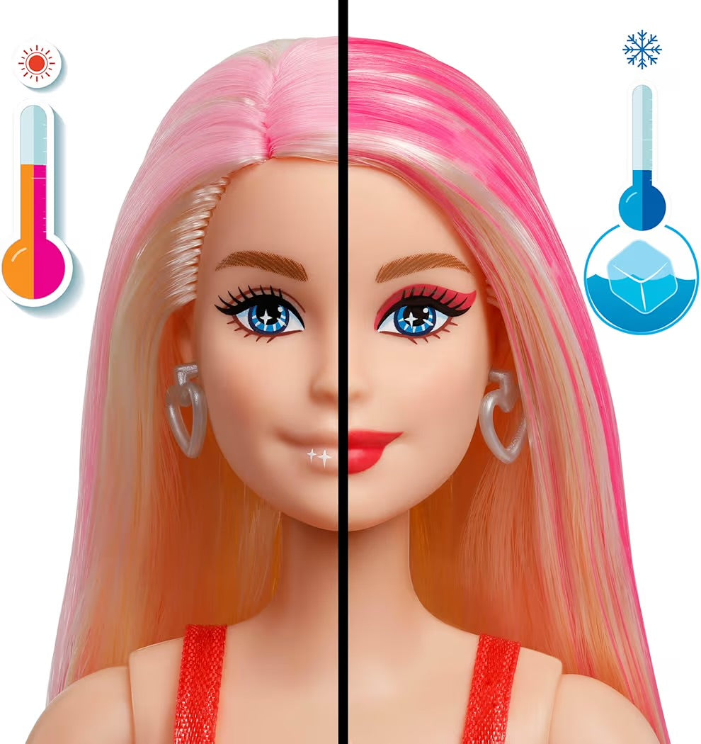Mattel Barbie Party Surprise Rossa Brillante e Mini BarbieLand Fashionistas 3,8 cm a Sorpresa Tubetto Rossetto Rosso