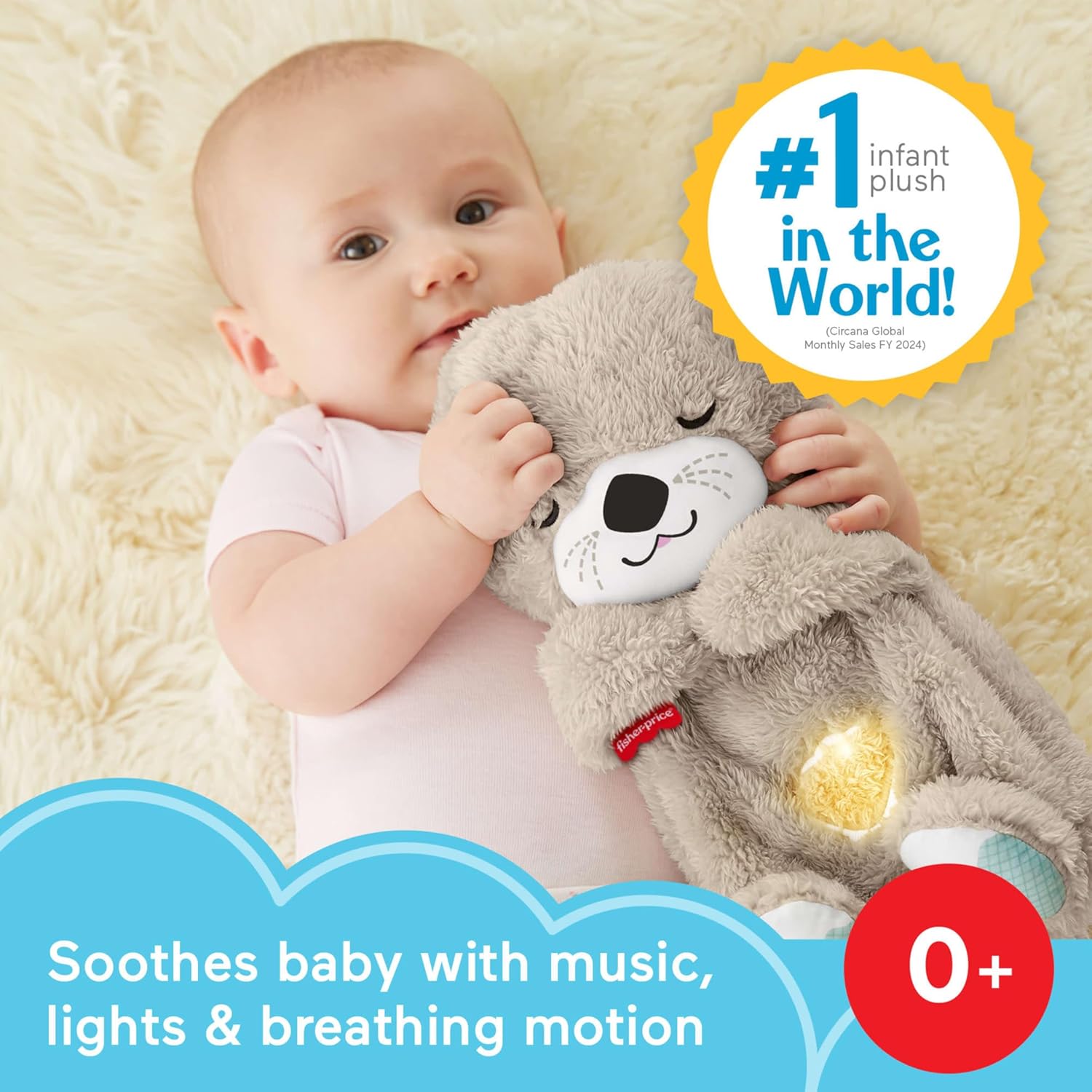 Fisher-Price Lontra Coccola & Relax Carillon Neonati 0+ Mesi