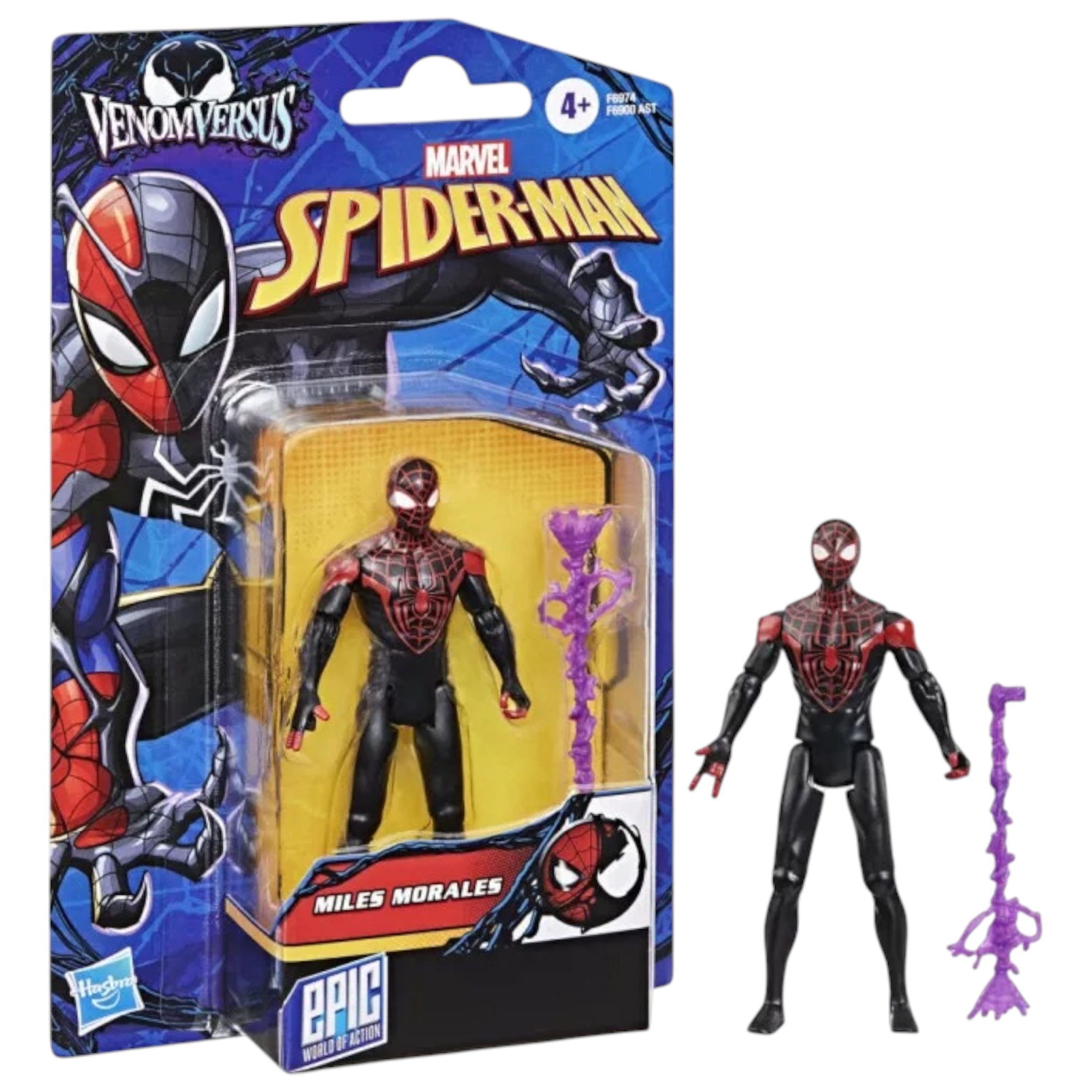 Hasbro VenomVersus Spider-Man Miles Morales Figura 10 cm Epic World Action