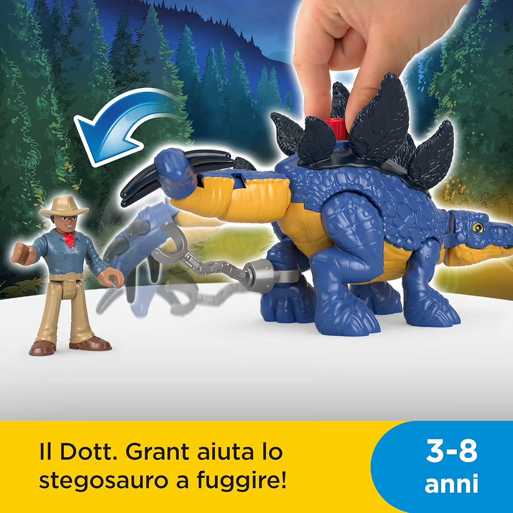 Fisher-Price Imaginext Jurassic World Stegosaurus e Dr. Grant GVV64