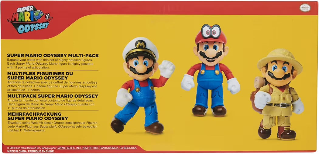 Super Mario  Odyssey Pack 3  personaggi 10 cm