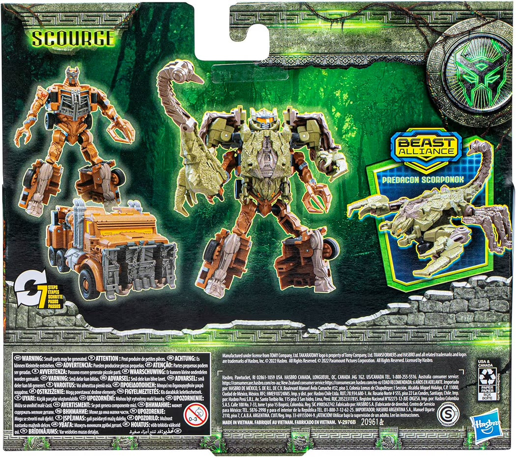 Hasbro Transformers Beast
Alliance Il Risveglio Scourge e Predacon Scorponok Rise of the Beasts