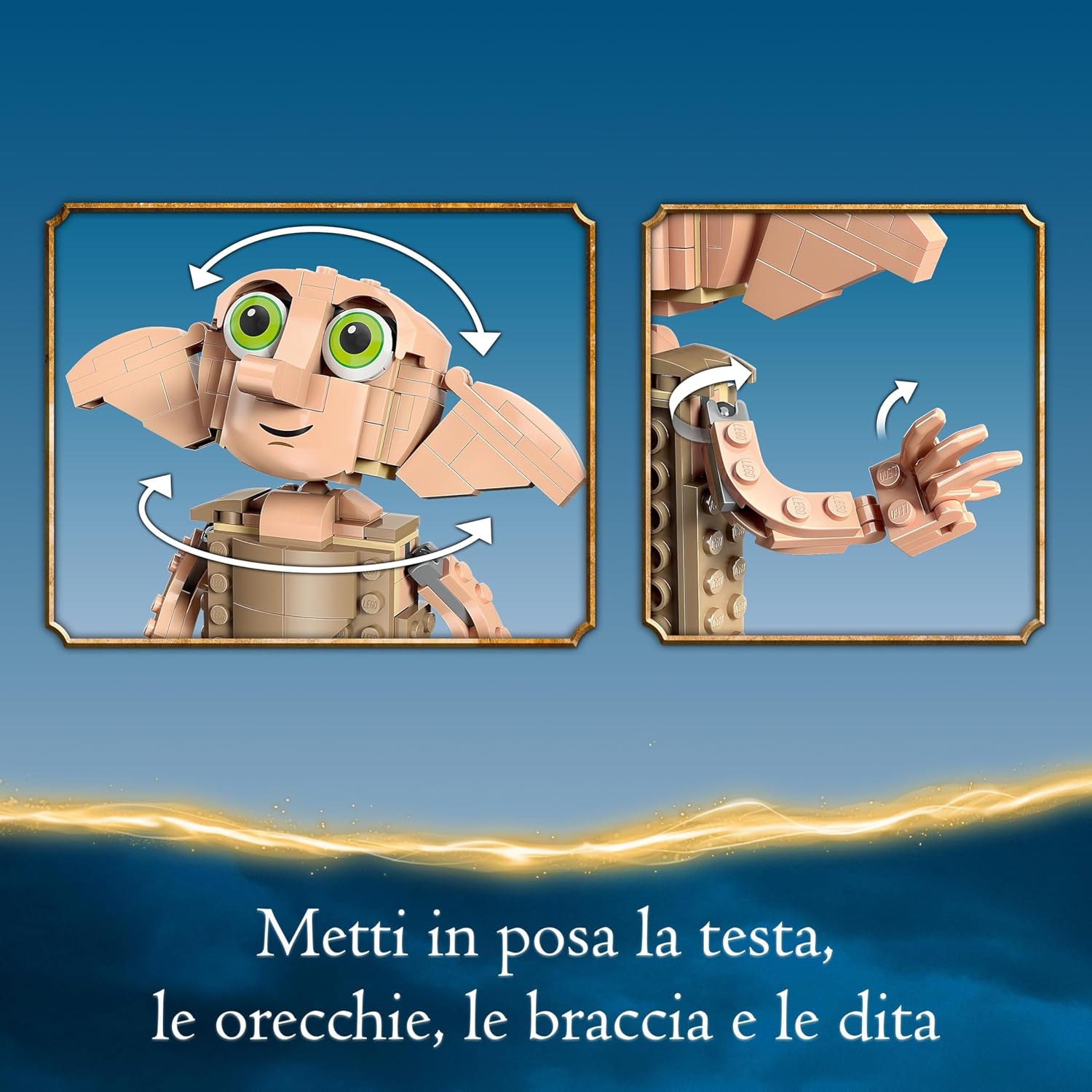LEGO Harry Potter Dobby l'Elfo Domestico, Idea Regalo per Fan Modello Snodabile di Personaggio Iconico da Collezione 76421