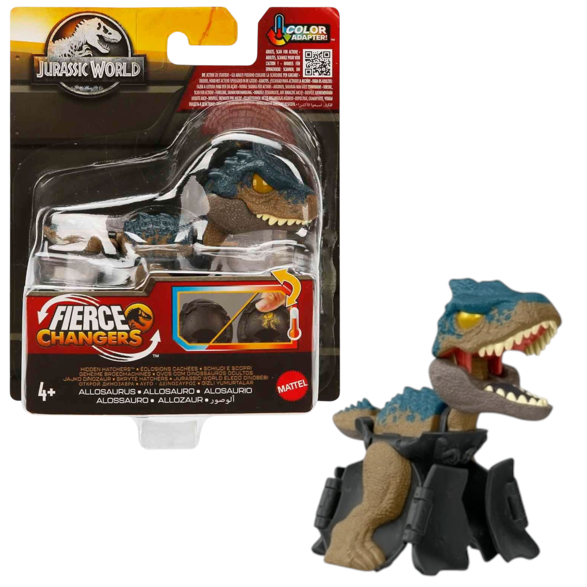 Mattel Jurassic World Allosaurus Trasformazione 2 in 1 HVB15