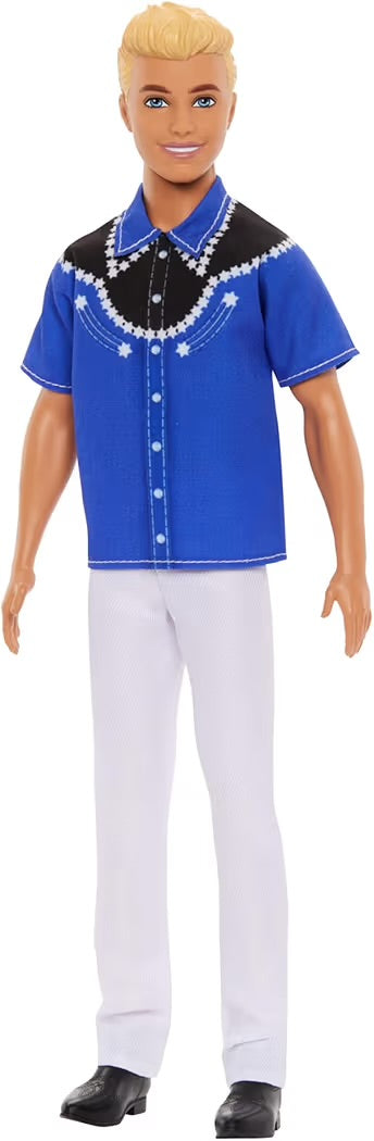 Mattel Barbie Ken Fashionistas n. 226 bionda con camicia Western edizione da collezione per il 65° anniversario