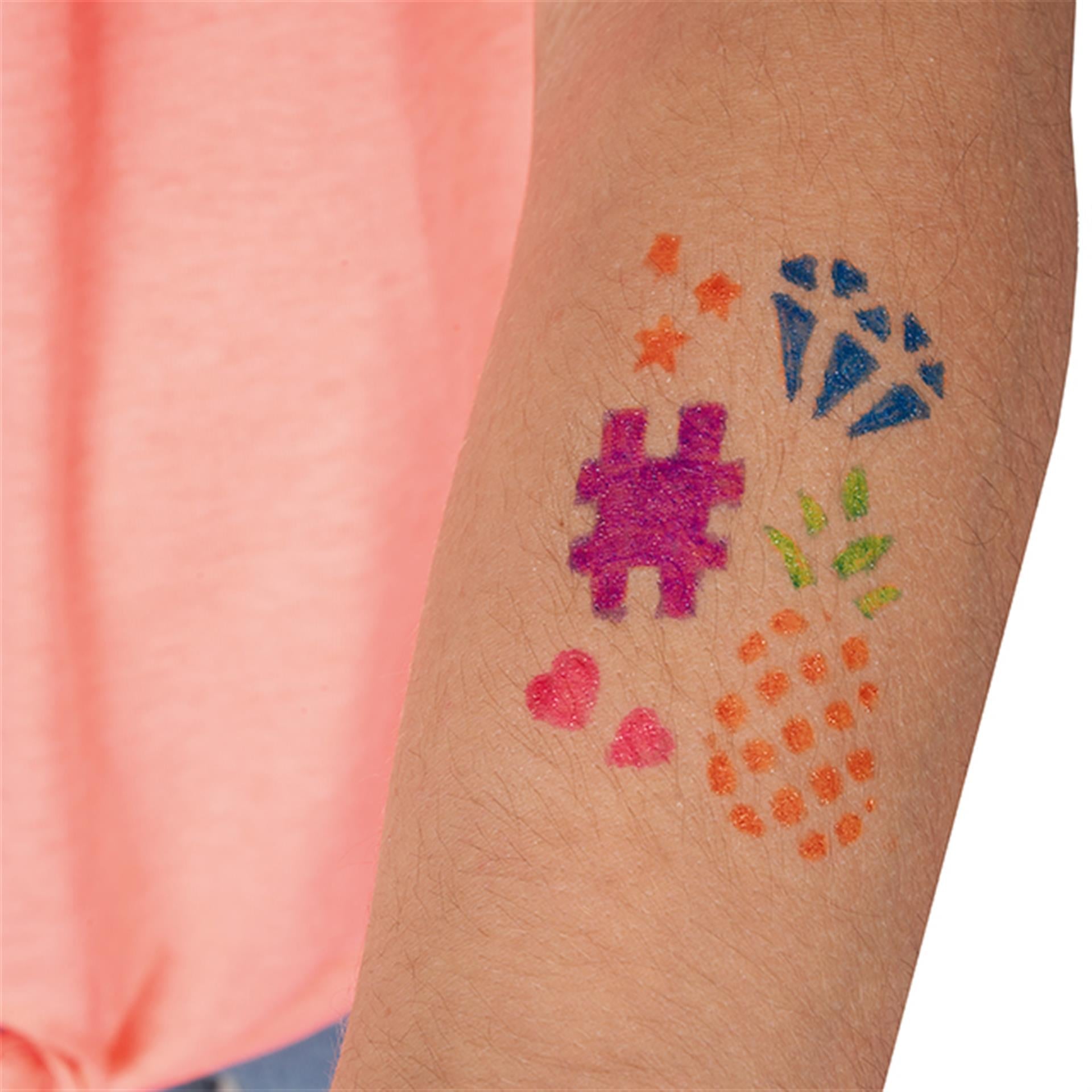 CREATE IT! Set 3 Tattoo Pen Con Stencil