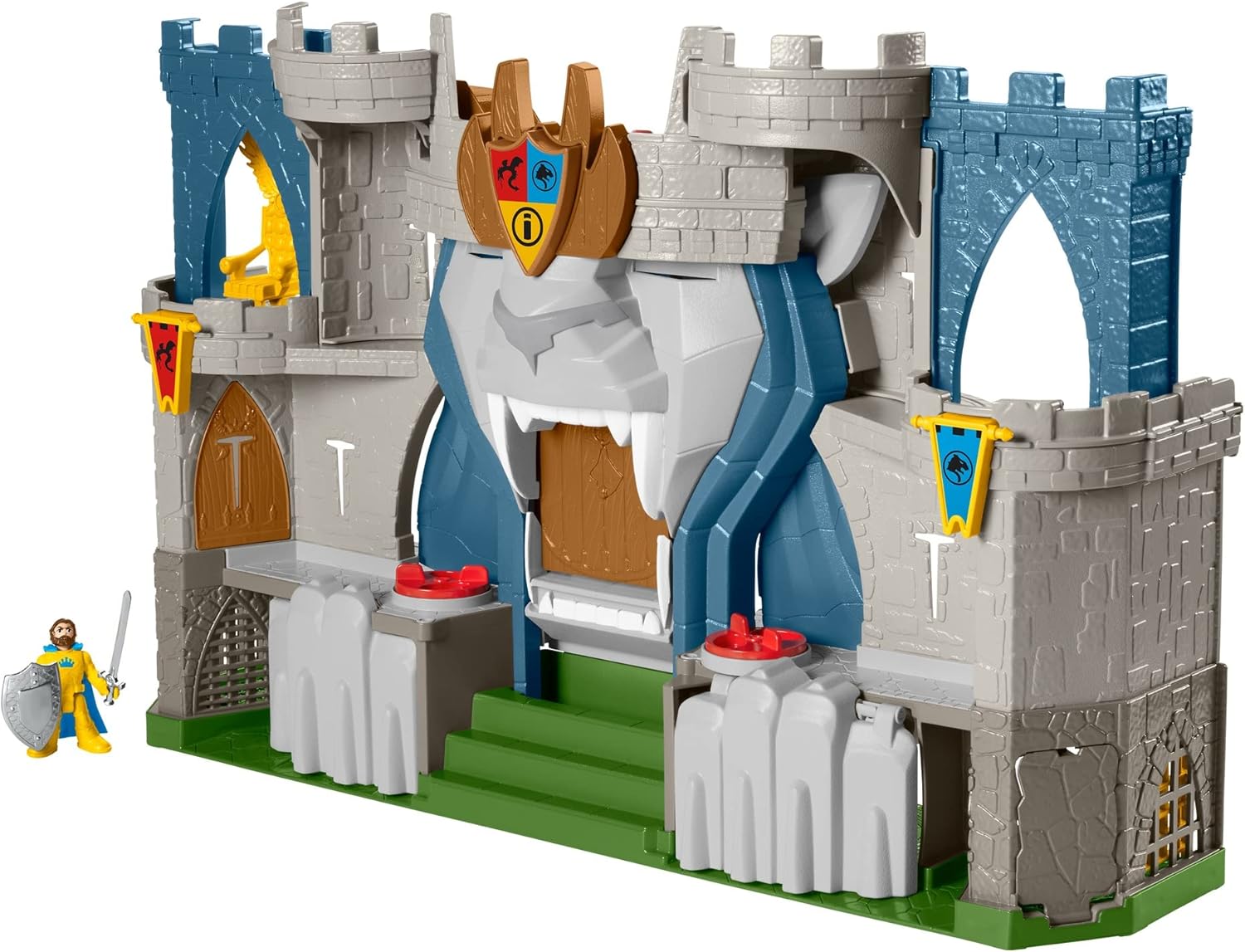 Fisher-Price Imaginext Castello del Leone HCG45 Playset Medievale con Personaggi Torre e Prigione Giocattolo 3+ Anni