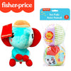 Fisher-Price Set 2 Palle Amici Animali in Tessuto e Elefante Peluche 20 cm Morbido